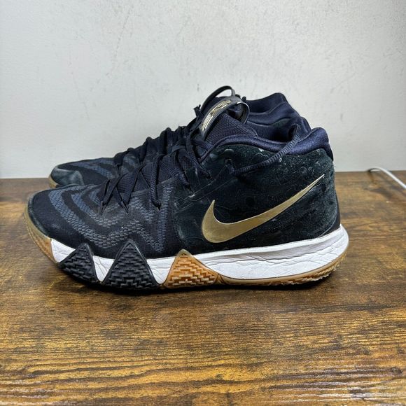 Nike Kyrie 4 Pitch Blue Metallic Gold Sneakers Shoes Men’s Size 10 - Picture 3 of 8